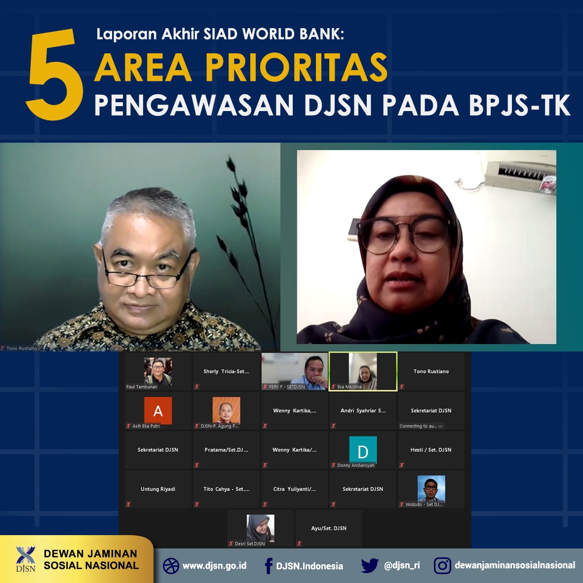 Laporan Akhir SIAD WORLD BANK: 5 Area Prioritas Pengawasan DJSN pada BPJS-TK
